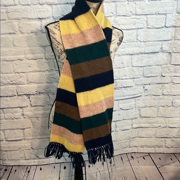 Vintage Rooster of Scotland Wool Scarf 100% Shetland Wool Fringed Unisex - Picture 1 of 6